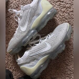 Nike Light Gray and Cream Sneakers